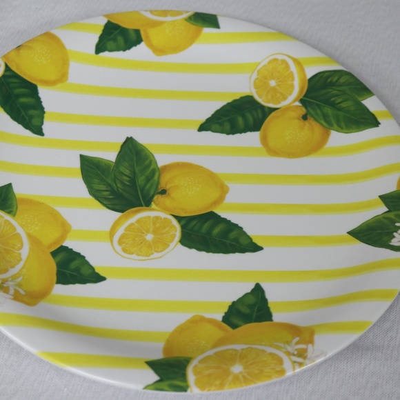 NOVOGRATZ Melamine Fresh Lemons Dinner Plates-S/4 - Picture 2 of 4